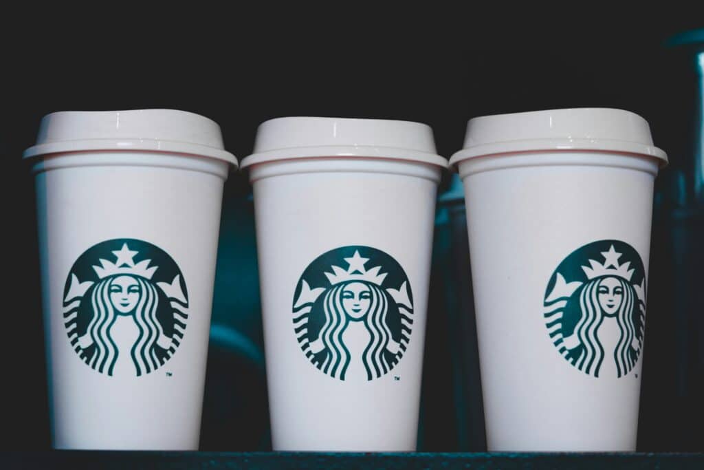 Starbucks reusable cups representing collective agreements in labour law